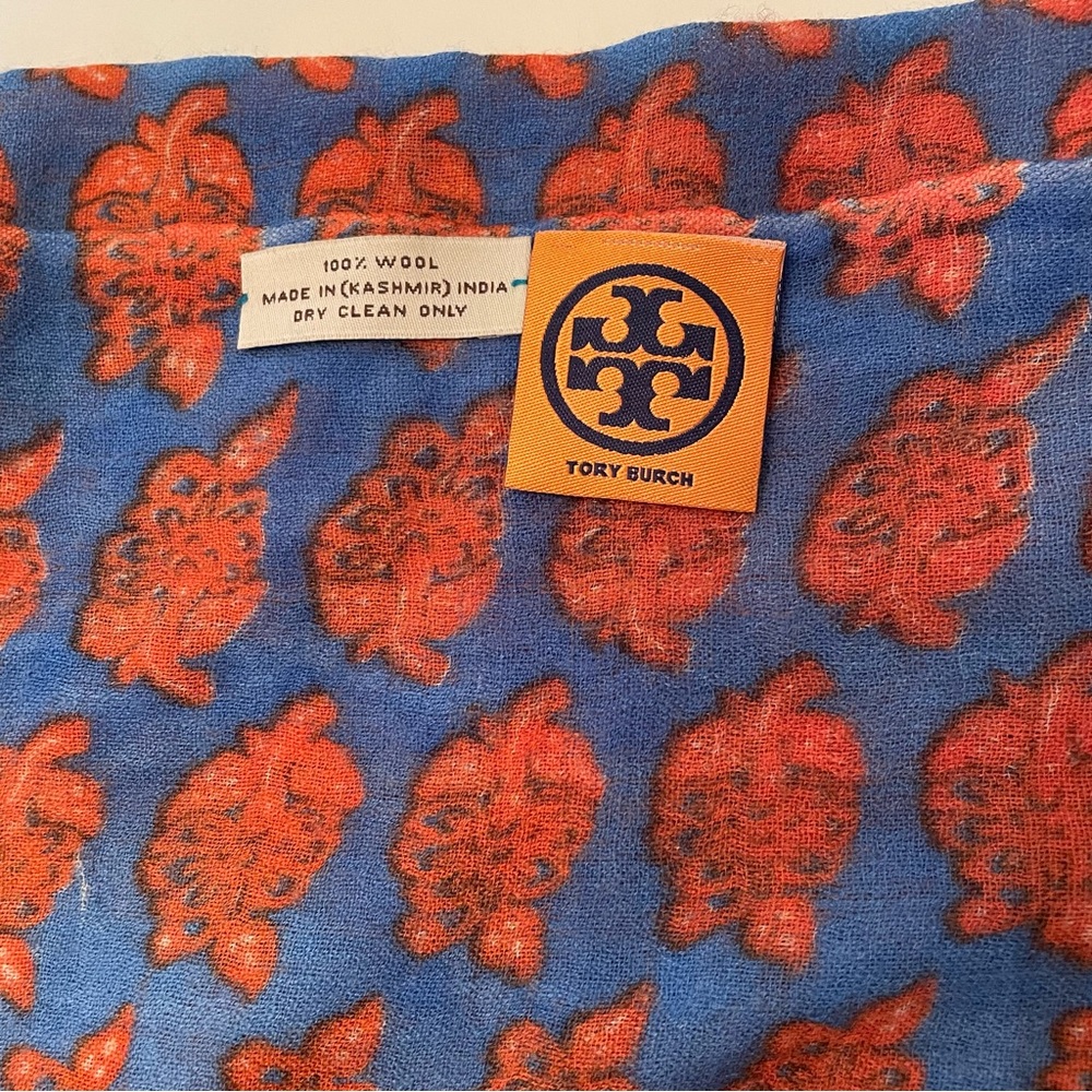 Tory Burch Runway Scarf Wrap In Block Print - image 4